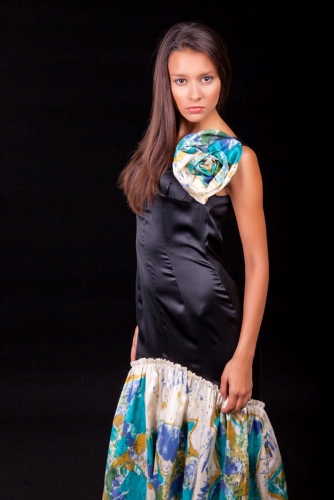 hand painted silk dress by Monika Roglic