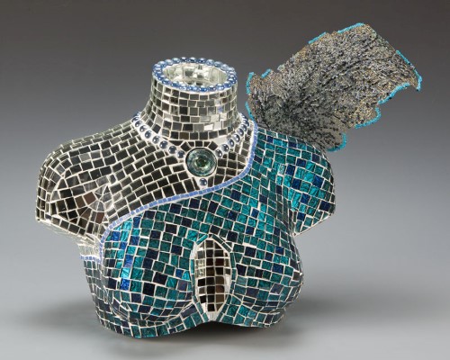 figurative mosaic sculpture by Nicole Camilleri