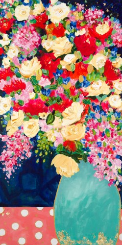 dipinto floreale di Nicole Camilleri