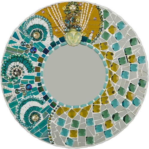 specchio in mosaico di Nicole Camilleri