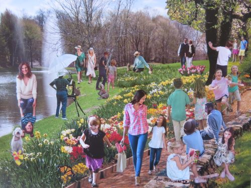 park scene collage by Ann Schwartz