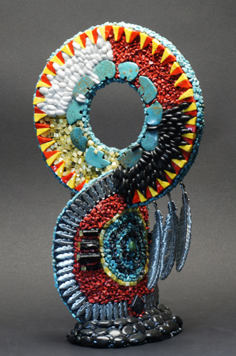 mixed media mosaic sculpture by Alice Bailey