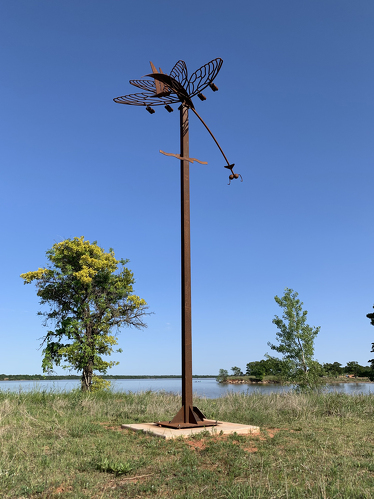 outdoor steel sculpture by Daniel Moore