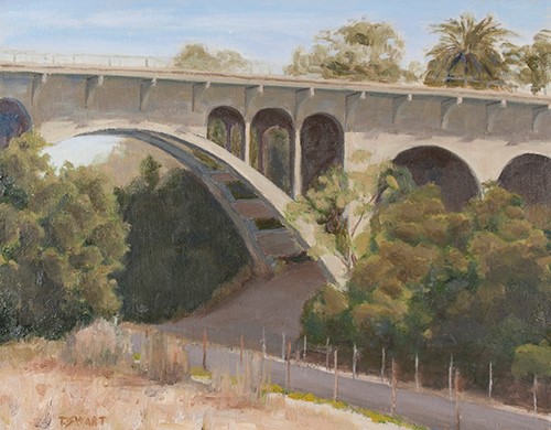 painting of La Loma Bridge by Todd Swart