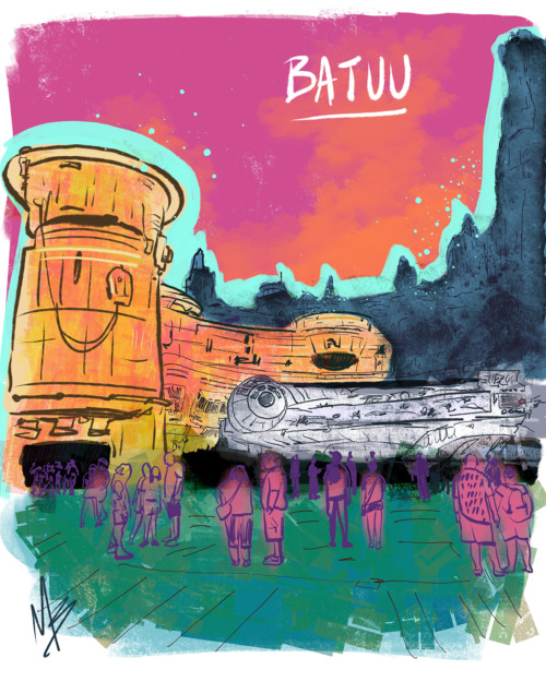 "Batuu" digital illustration by Mike Brennan