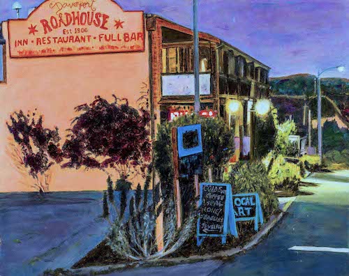 Painting of the Roadhouse Restaurant in California