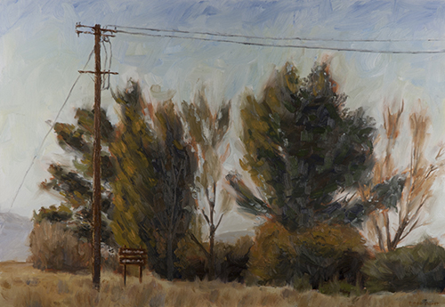 landscape painting with trees by Todd Swart