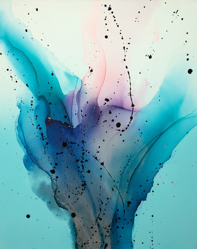 abstract alcohol ink painting by Soo Kim