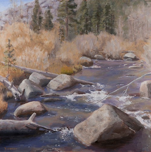 mountain river painting by Todd Swart