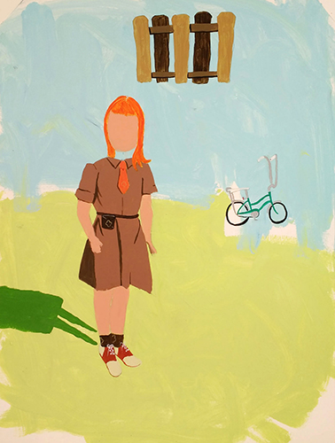 Figurative painting of a girl by Terri Lloyd