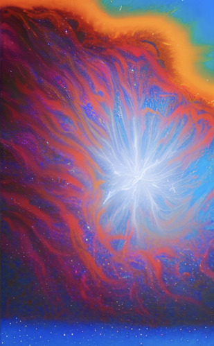 digital painting of a nebula, AI