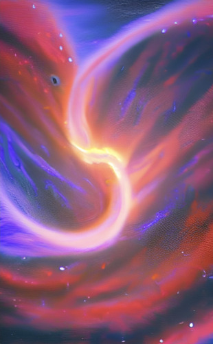 Cosmic Flares digital art made with AI