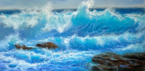 ocean painting by Julia Bright