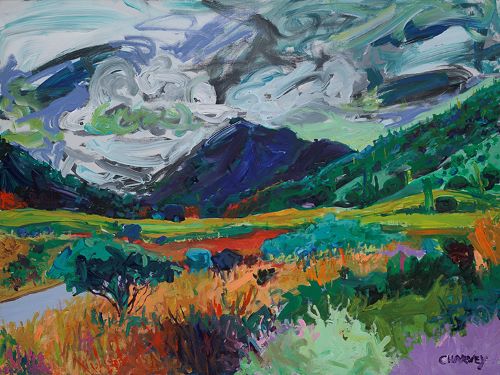 vibrant landscape painting
