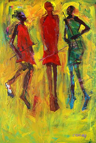 colorful painting of people dancing