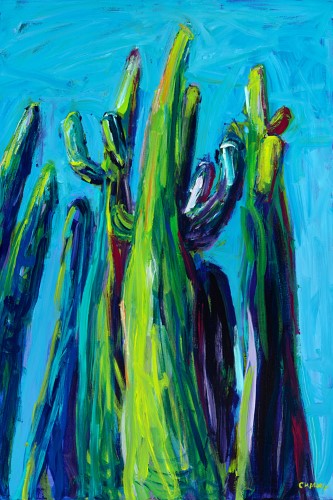 Painting of saguaro cactus