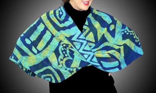batik hand painted shawl