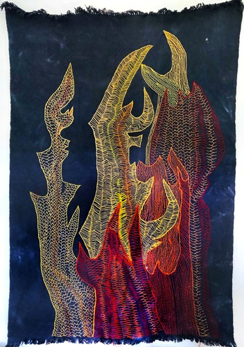 abstract fiber art by Ianthe Jackson