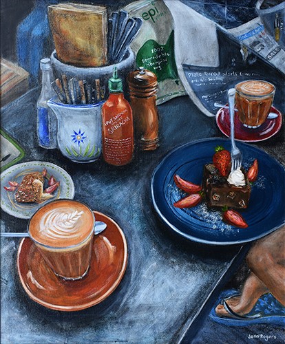 Painting of Sunday brunch