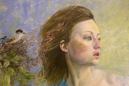 Portrait of a young woman by Lynda Sauls