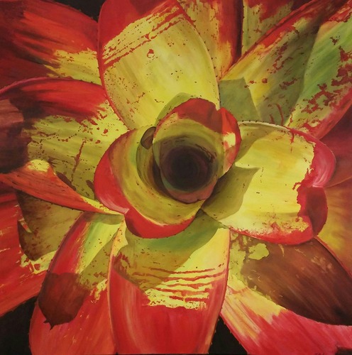 macro plant painting