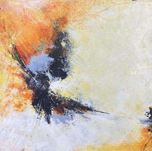 abstract painting of a phoenix