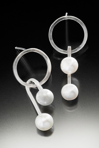 sterling silver and pearl earrings