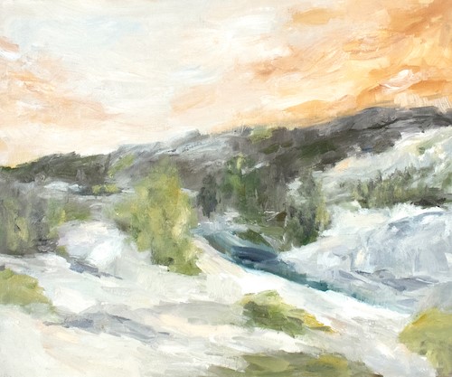 Oil painting California landscape