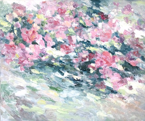 Abstract floral painting