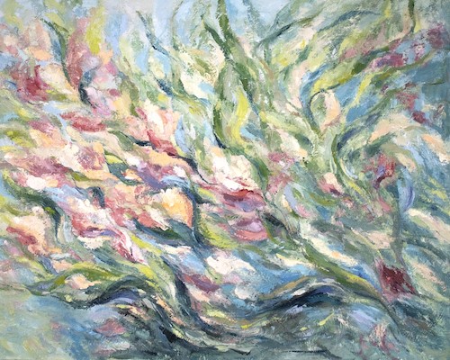 Abstract floral painting