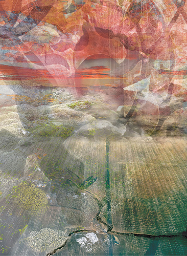 layered landscape digital artwork