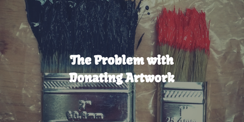 How donating artwork ca be a problem for the artist