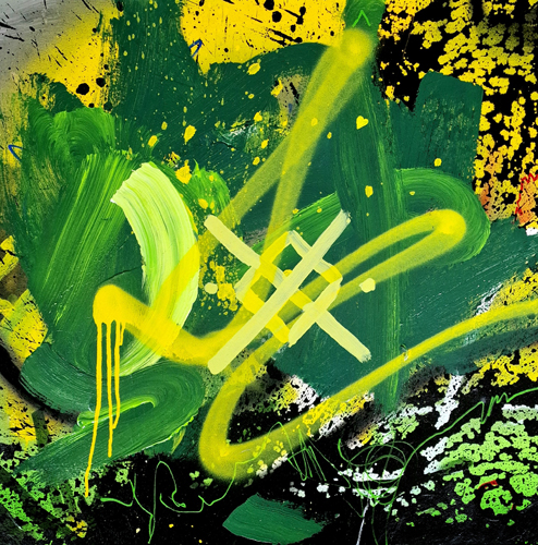 Graffiti inspired painting by Harry Salmi