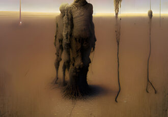 barren futuristic landscape by artist Max Tzinman