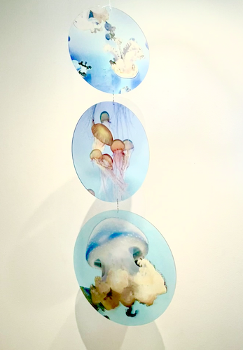 mixed media suspended artwork by Mary Curtis Ratcliff