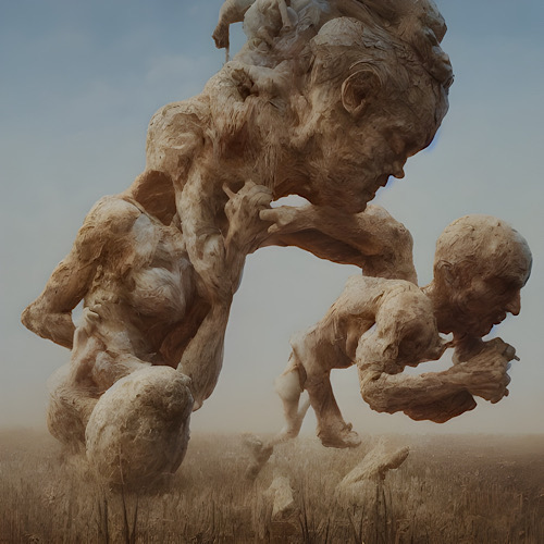 Surreal futuristic beings by artist Max Tzinman