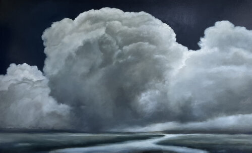 Painting of clouds on the horizon by Kelly Money