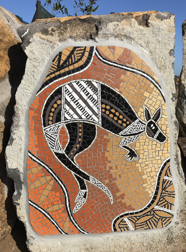 Kangaroo Mosaic Art