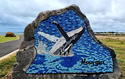 Whale mosaic in Australia