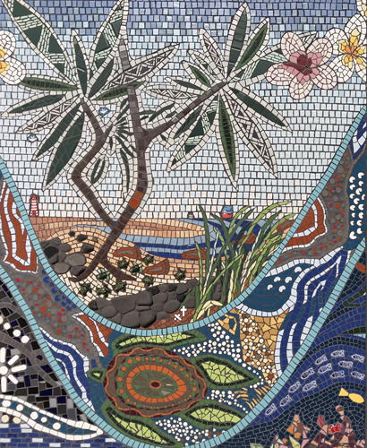 MilBi Magic mosaic installation detail