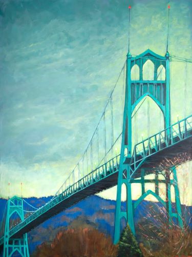 painting of St Johns Bridge