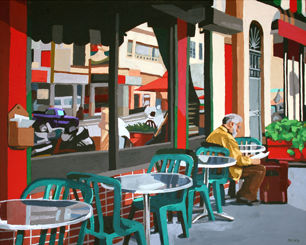 street scene painting