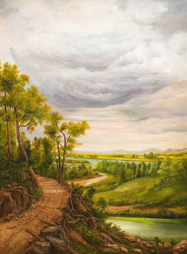 Painting of a landscape, realism by Dimitrina Kutriansky
