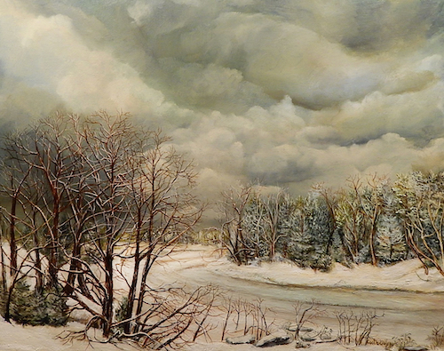 Winter landscape by artists Dimitrina Kutriansky