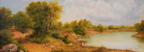 oil painting of a summer landscape by Dimitrina Kutriansky