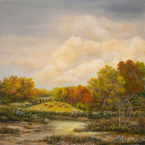 Realistic landscape painting by artist Dimitrina Kutriansky