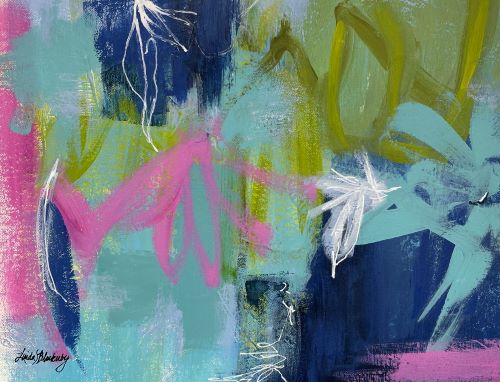 pintura abstracta caprichosa de Linda Blackerby