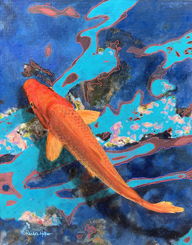 Painting of koi by Rachel Hurst