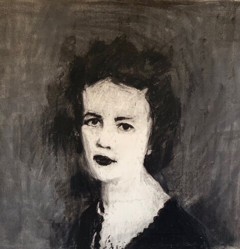 charcoal portrait by artist Patrice Sullivan