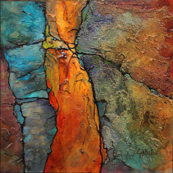 abstract acrylic painting by artist Carol Nelson